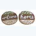 Youngs Cement Mini Welcome Stone, 2 Assorted Color 73290